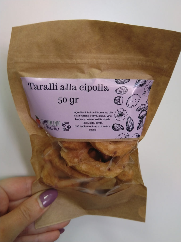 Taralli alla cipolla -50 gr - ZeroPerCento