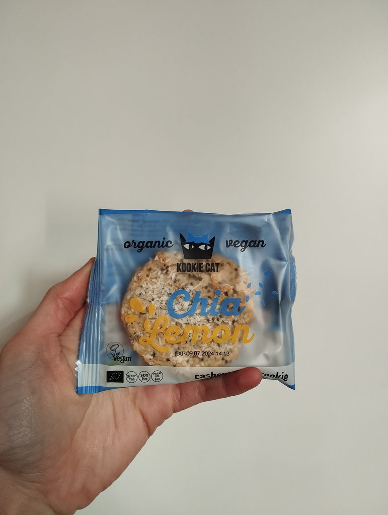 Vegan & Organic CookieCat semi di chia e limone -50 gr - ZeroPerCento
