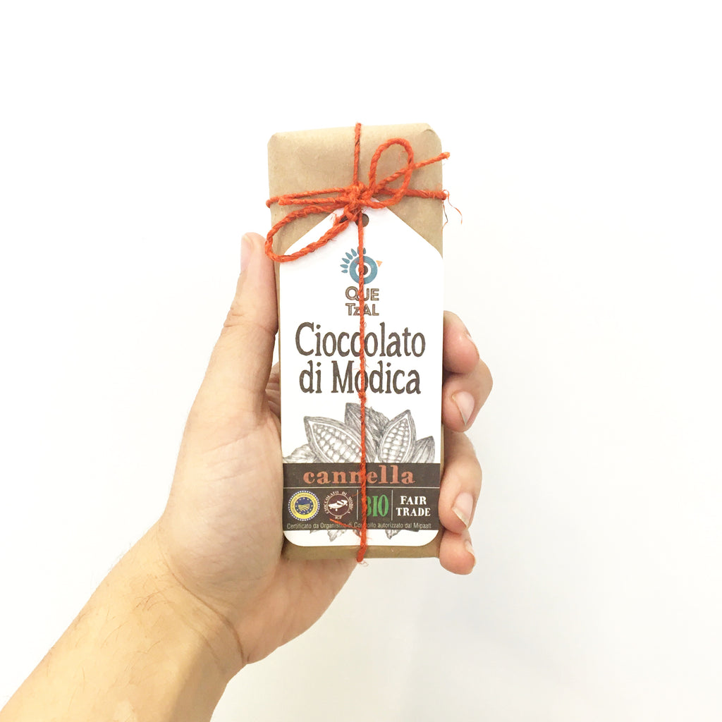 Cioccolato modicano alla cannella Bio - Quetzal 60 gr - ZeroPerCento